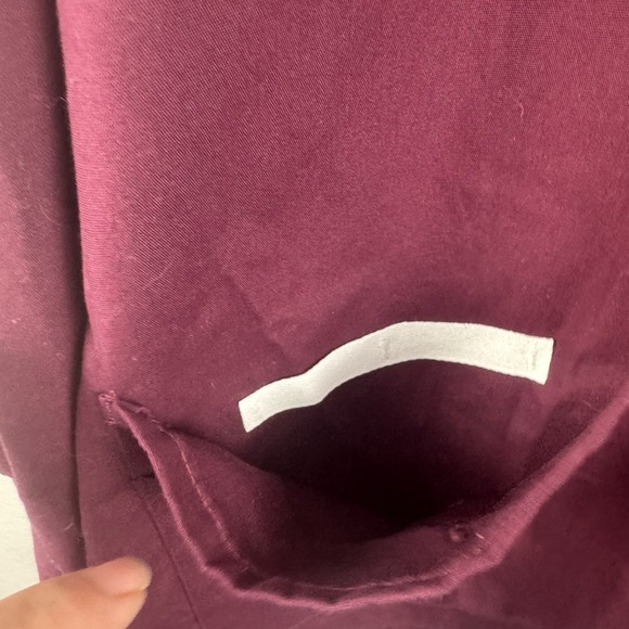 LANDAU Womens Long‎ Sleeve Snap Button Front Scrub Coat Jacket Wine Red - 4XL - Picture 5 of 8